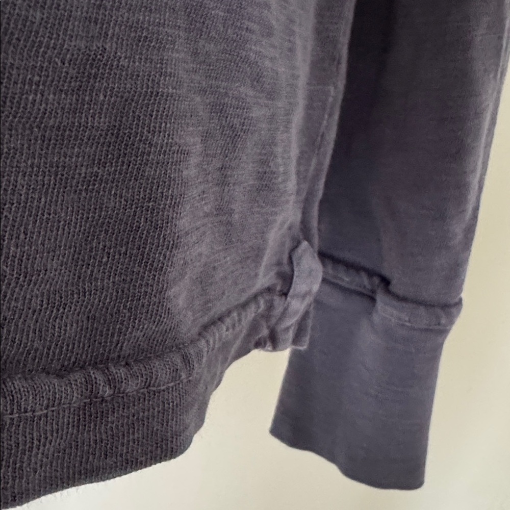 American Giant | Women's Long Sleeve Henley in Grayish Blue | Size L - Picture 5 of 6